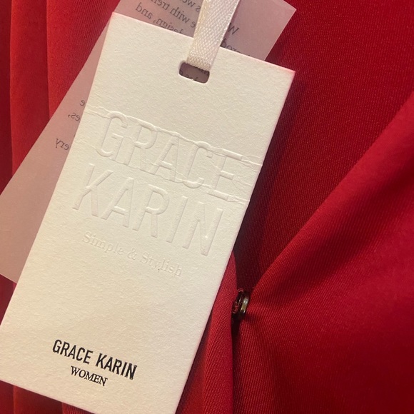 Wine Red party pencil dress - Picture 2 of 4